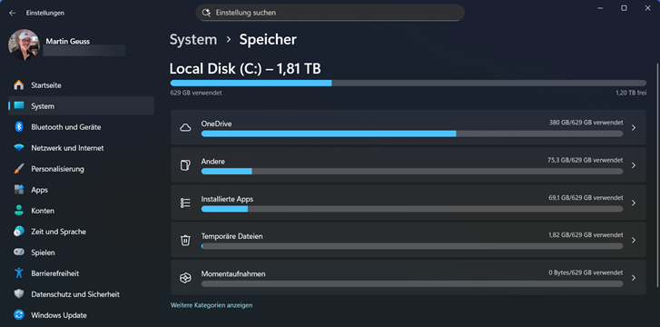 Windows 11: Zugriff auf Speichereinstellungen erfordert künftig Administratorrechte